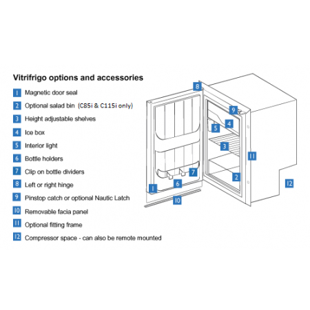 Vitrifrigo C42L fridge accessories