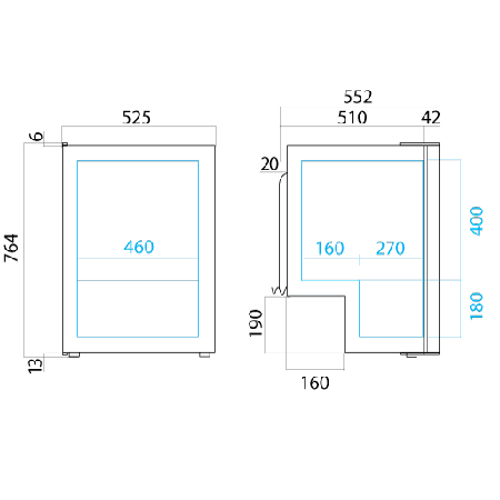 Vitrifrigo C115i marine fridge sizes